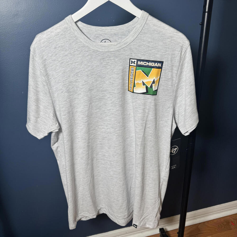 Michigan Wolverines ’47 Brand Graphic T-Shirt Men’s Medium Gray NWT